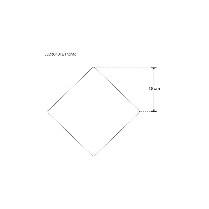 Luminario cuadrado con detalle de sombra para muro 7W luz cálida de iLumileds