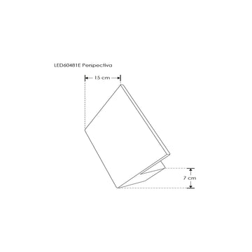 Luminario cuadrado con detalle de sombra para muro 7W luz cálida de iLumileds