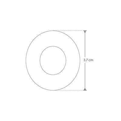 Luminario circular de cortesia LED para empotrar en muro luz perimetral 1W Color de luz blanco cálido (3000K) 100-240V de iLumileds
