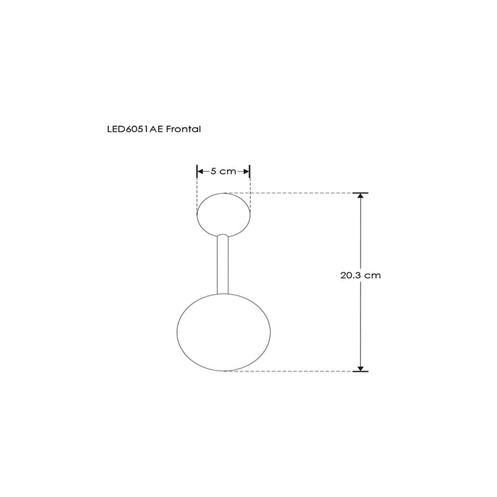 Luminario doble esfera con una salida de luz indirecta simétrica para muro 7W 3000K de iLumileds
