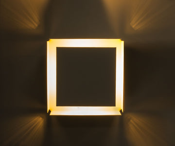 Luminario de muro LED cuadrado 4 salidas perimetrales 7W color de luz Neutro Cálido 85-265V, acabado negro o blanco de iLumileds