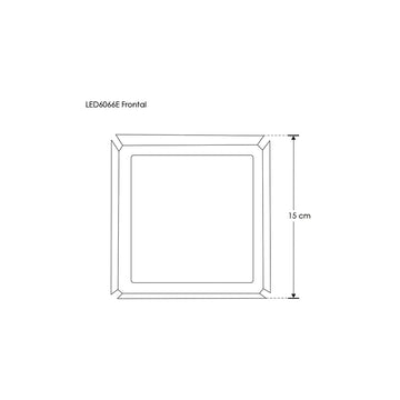 Luminario de muro LED cuadrado 4 salidas perimetrales 7W color de luz Neutro Cálido 85-265V, acabado negro o blanco de iLumileds