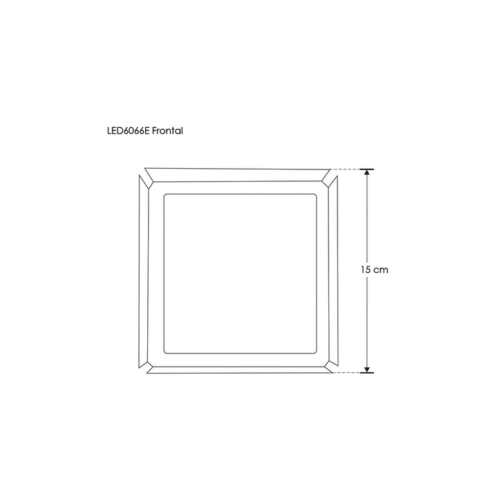 Luminario de muro LED cuadrado 4 salidas perimetrales 7W color de luz Neutro Cálido 85-265V, acabado negro o blanco de iLumileds