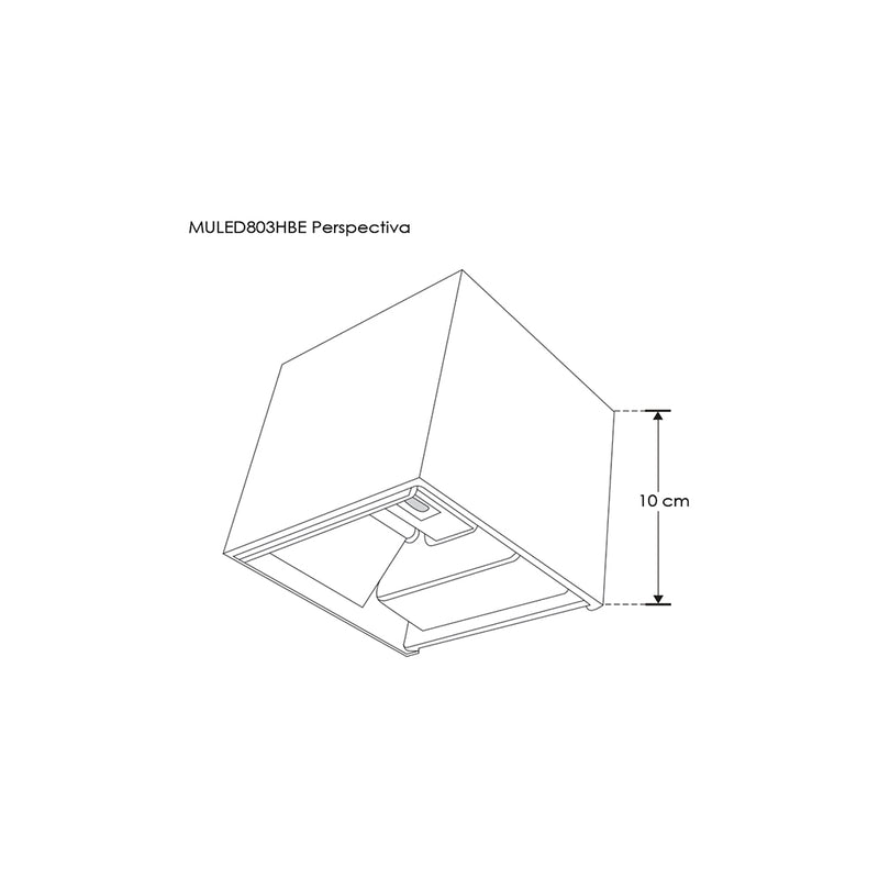 Luminario cubico con doble salida de luz ajustable independiente para crear efectos geométricos 6W luz cálida de iLumileds