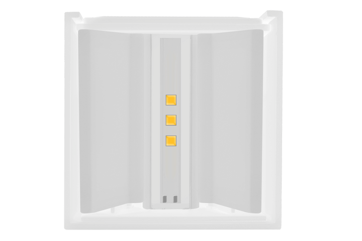 Luminario mini cubo con doble salida de luz ajustable independiente para crear efectos geométricos 2W luz cálida de iLumileds