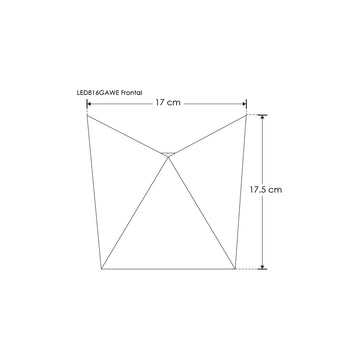 Luminario 3D con salida de luz directa acabado negro 7W luz cálida de iLumileds