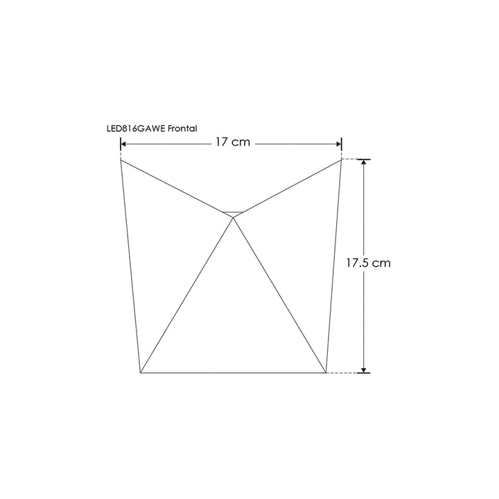 Luminario 3D con salida de luz directa acabado negro 7W luz cálida de iLumileds