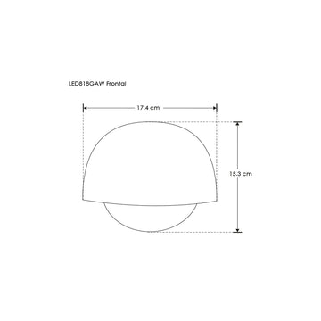 Luminario doble semicírculo para muro 10W luz cálida de iLumileds