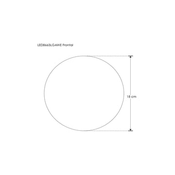 Circulo grande de luz en negativo 9W 3000K de iLumileds