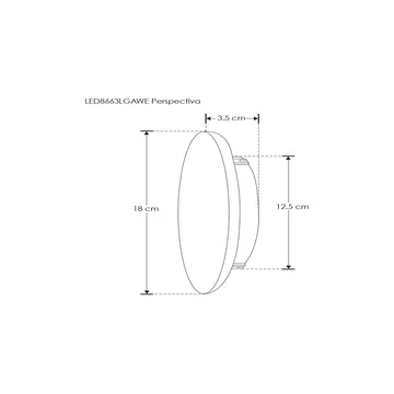 Circulo grande de luz en negativo 9W 3000K de iLumileds