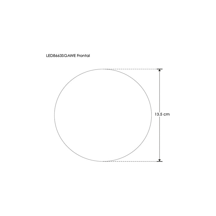 Circulo mediano de luz en negativo 6W 3000K de iLumileds