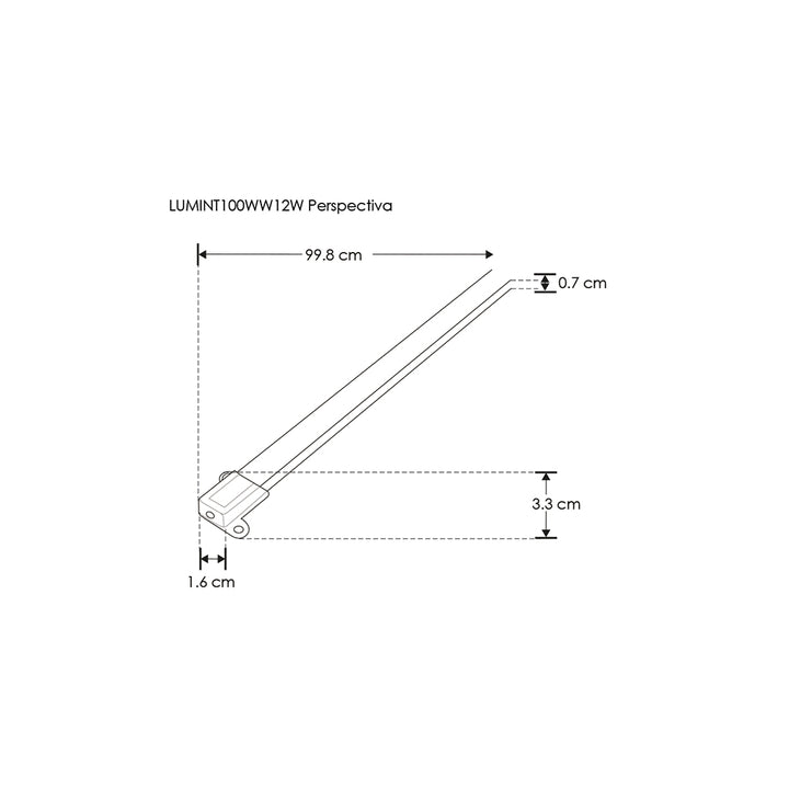 Luminario slim 1m interconectable 12W opciones color de luz para interiores de iLumileds