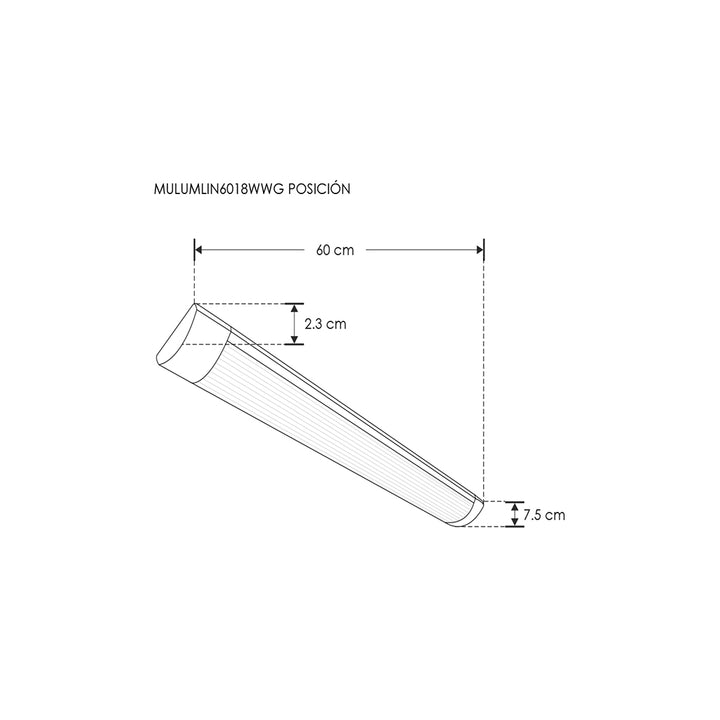 Luminario LED de techo 18W 60cm opciones de luz Neutro Cálido y Frío 100-240V de iLumileds