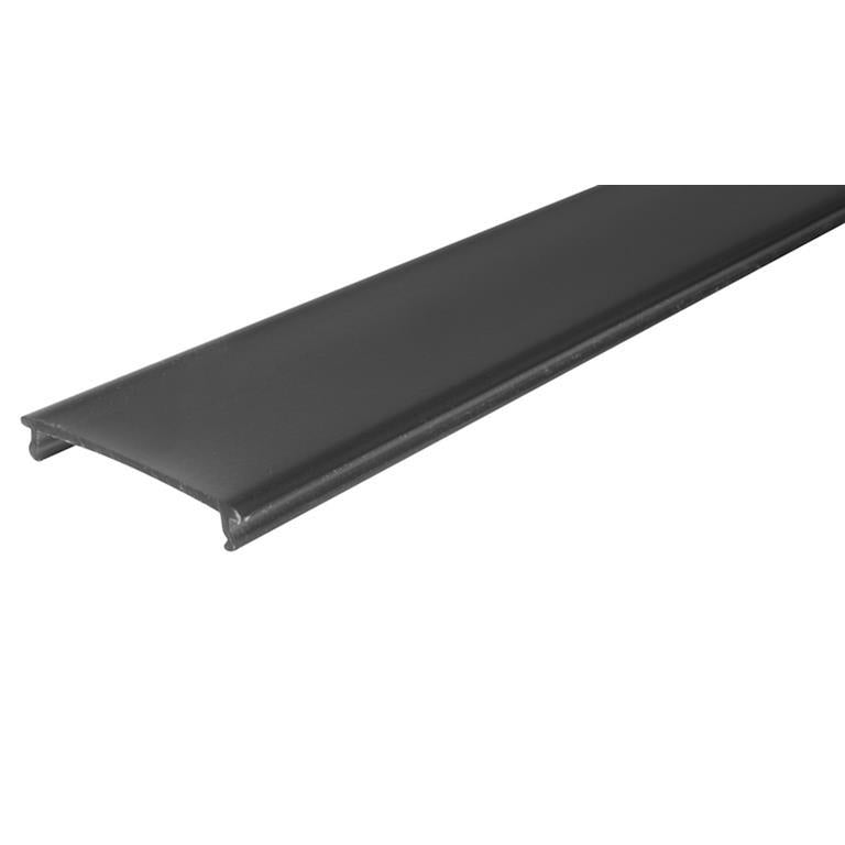 Mica difusa negra traslucida para perfil de aluminio ILUPA3551NUGRC, rectangular 2m de iLumileds (No se vende individual)