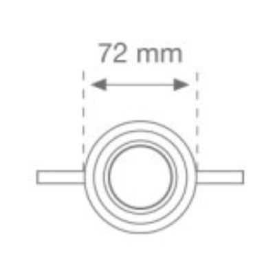 Downlight circular de bajo deslumbramiento fabricado de policarbonato MOODY ROUND 072 FIX para lámpara MR16, opción de acabados blanco o negro mate de LAMP