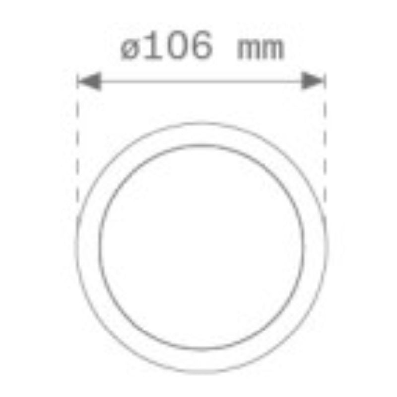Downlight circular fijo de bajo deslumbramiento fabricado de policarbonato MOODY ROUND 100 FX para lámpara MR16, apto para zonas húmedas acabados blanco o negro mate de LAMP
