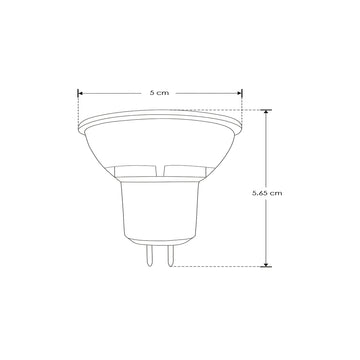 MR16 LED 7W 38° 90-130V base GU5.3 opción color de luz cálido / neutro / frío marca iLumileds