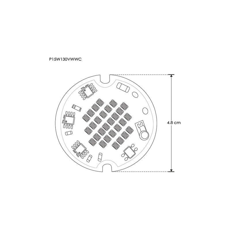 Módulo LED tipo pastilla 15W 130Vca color de luz Cálido (3000K) de iLumileds