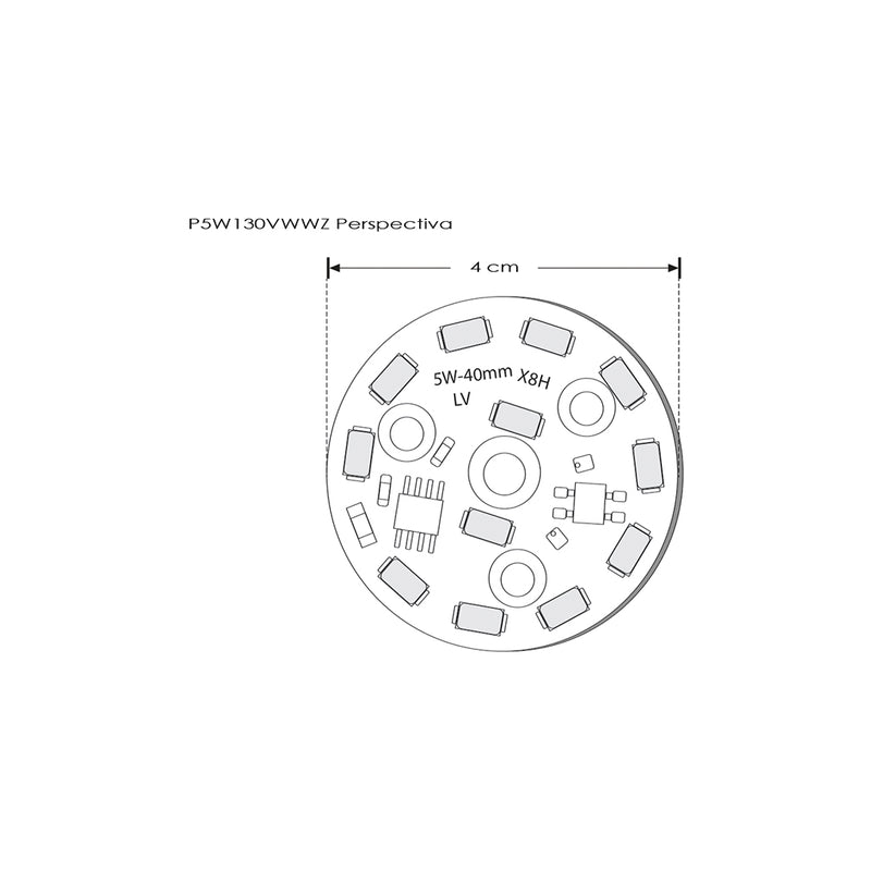 Módulo LED tipo pastilla 5W 130Vca opciones color de luz Neutro Cálido / Neutro Frío de iLumileds