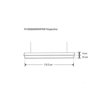 Luminario lineal para suspender 1.20m 48W opciones color de luz de iLumileds