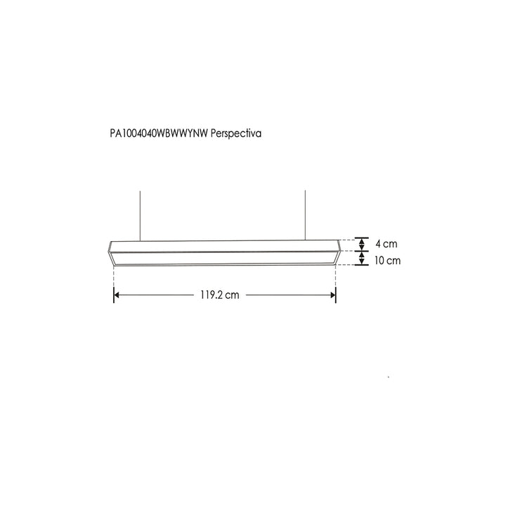 Luminario lineal para suspender 1.20m 48W opciones color de luz de iLumileds