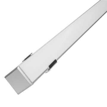 Kit perfil aluminio esquinero cuadrado PA1616BKIT. -L:2m A:1.6cm Al:2.2cm- incluye difusor acrílico, tapas laterales y grapas de sujeción de iLumileds