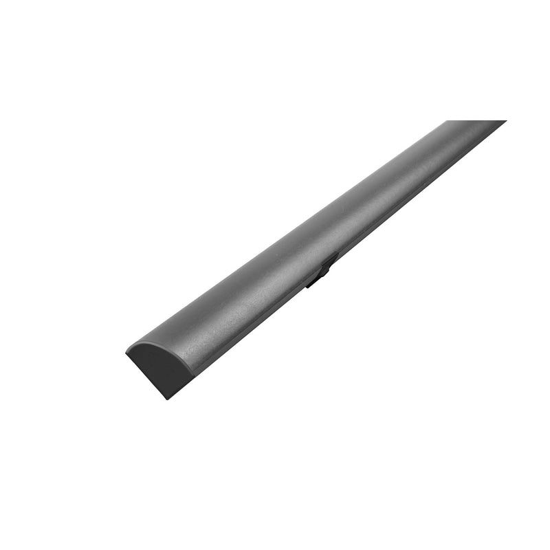 Kit perfil negro aluminio esquinero PA1616NKIT. -L:2m A:1.6cm Al:2.2cm- para tira LED, incluye difusor acrílico, tapas laterales y grapas de sujeción