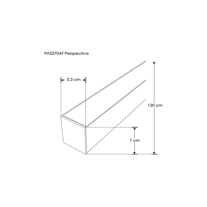 Luminario lineal para suspender o sobreponer 1.20m de longitud con difusor plano 36W 100-277V opciones color de luz de iLumileds