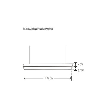 Luminario lineal slim para suspender 1.20m 36W opciones color de luz de iLumileds