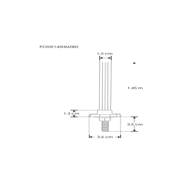 Base de sujeción inferior para POSTE145HMZBD de iLumileds