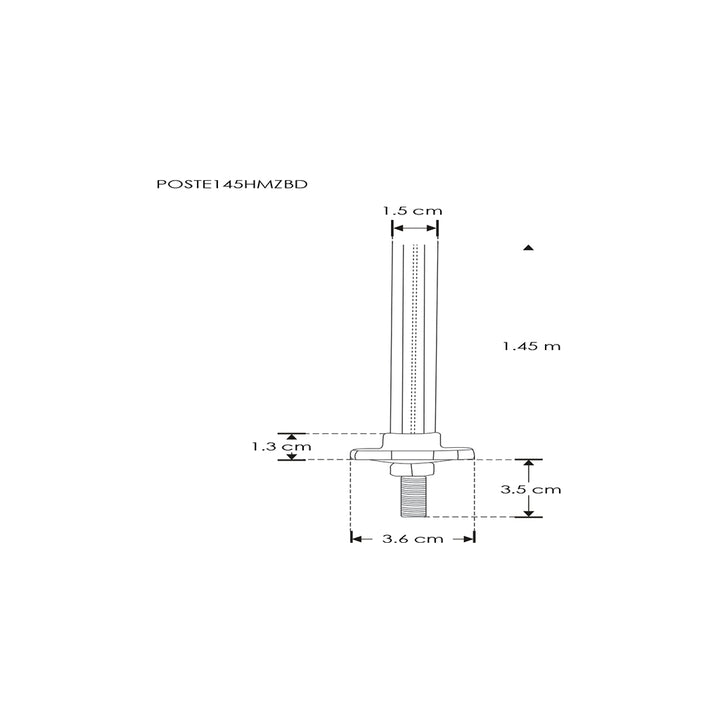 Base de sujeción inferior para POSTE145HMZBD de iLumileds