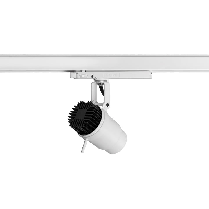 Proyector blanco para riel (3 vías) PROLIT 11.8w 1930lm 32° opciónes color luz neutro cálido y neutro de Normalit