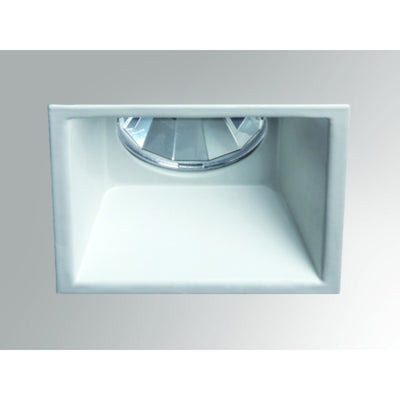 Downlight cuadrado fabricado en aluminio RING THINNER FRAME SQ 1300, 11.8w, 28.2°, acabado blanco, color de luz neutro cálido de LAMP