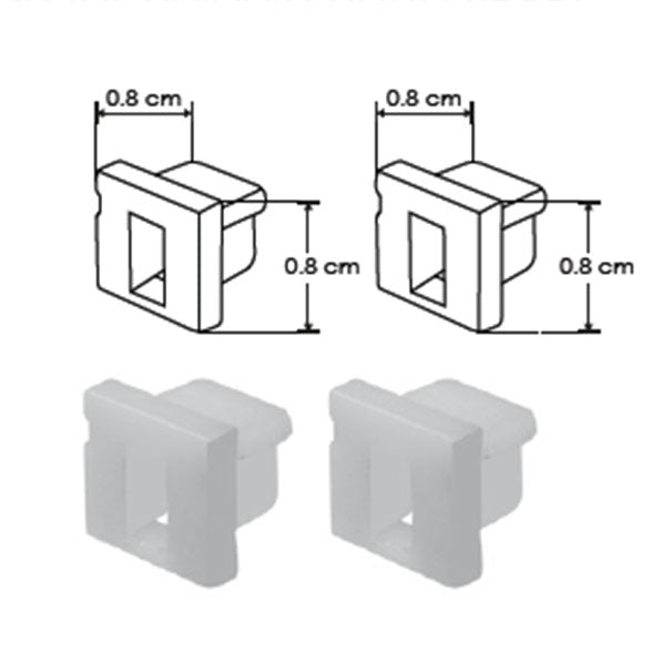 Kit de terminación lateral para perfil ILUPA07 con 2 tapas laterales de plástico (No se vende individual)