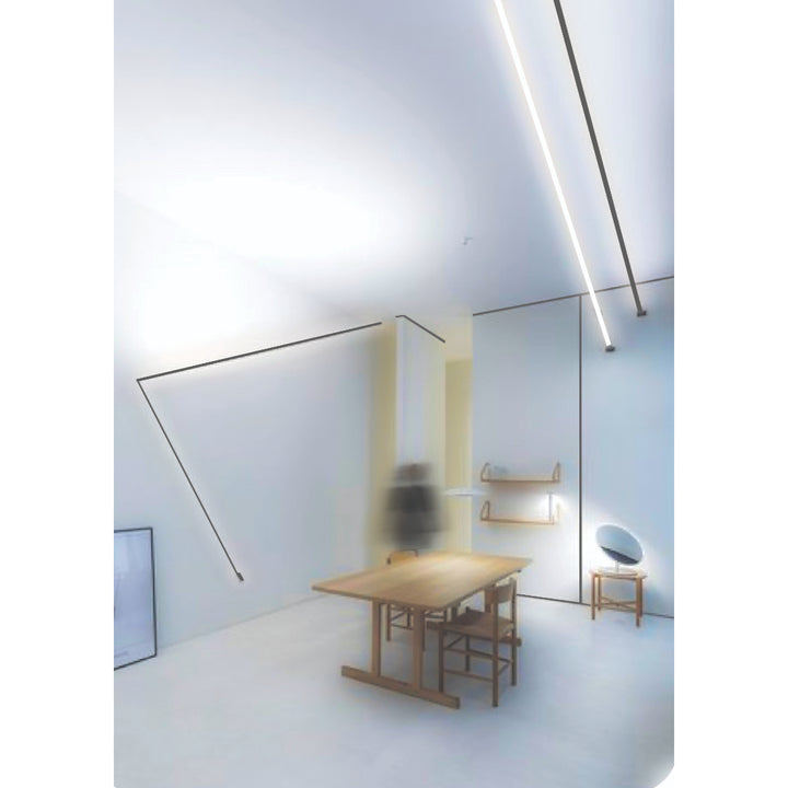 Luminario Skyline acabado Blanco de 5m para tensar de muro a muro crea líneas de luz directa o indirecta 28.8w/m opciones color de luz cálido / neutro / neutro frío de iLumileds