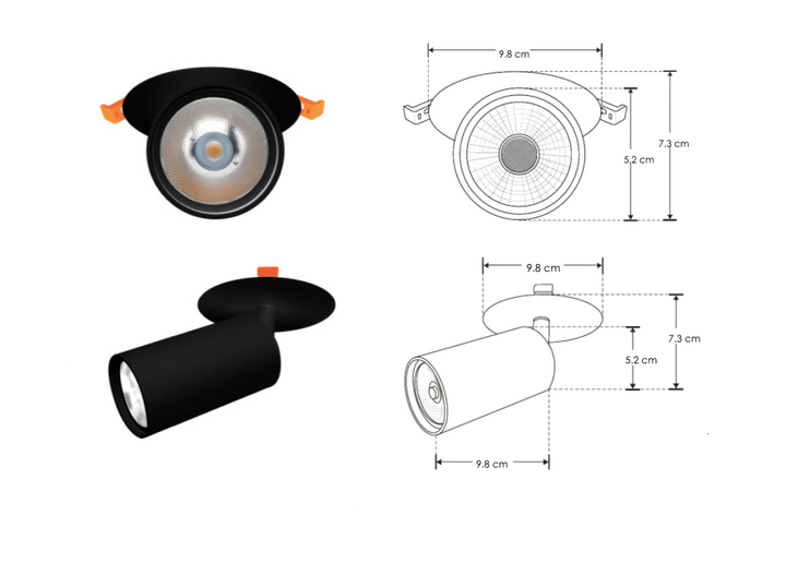 Proyector para empotrar para lámpara MR16 LED GU10 de iLumileds