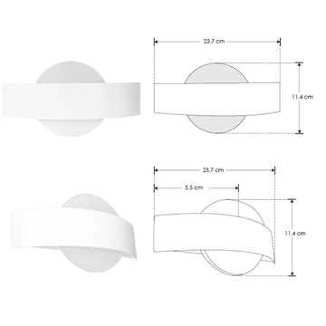 Luminario circular con franja de efecto en negativo 5W luz cálida de iLumileds