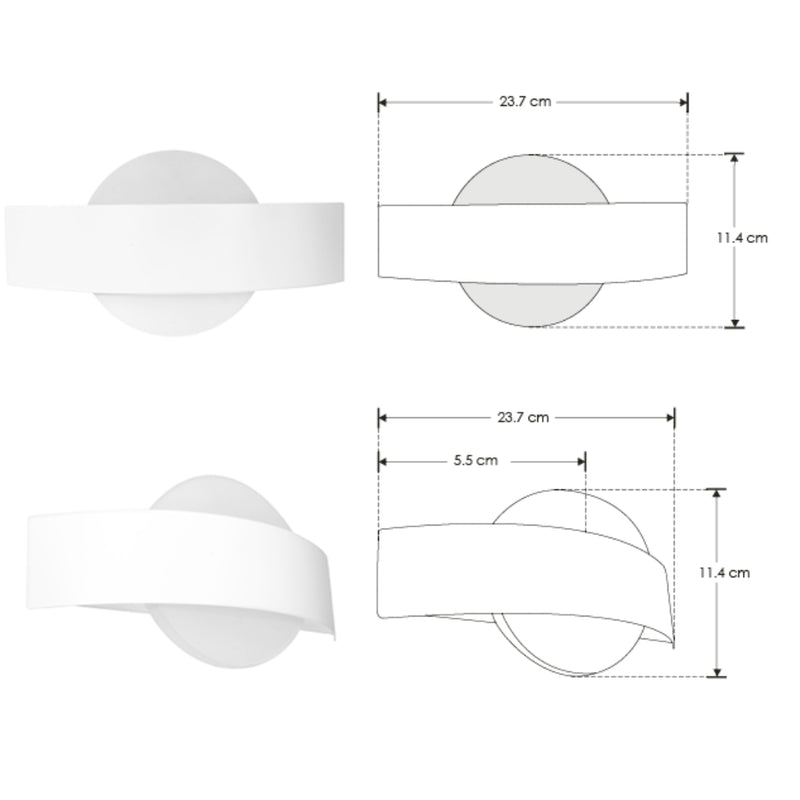 Luminario circular con franja de efecto en negativo 5W luz cálida de iLumileds