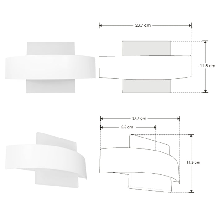 Luminario cuadrado con franja de efecto en negativo 5W luz cálida de iLumileds
