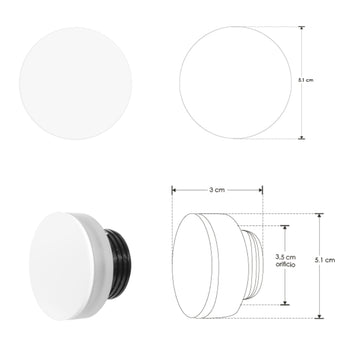 Luminario LED circular empotrable en pared 1W luz neutro cálido (3000K), salida de luz perimetral 100-265V para interiores de iLumileds