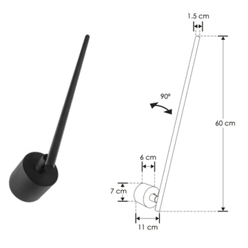 Luminario lineal móvil 90° para muro 60cm 10w color de luz neturo cálido de iLumileds