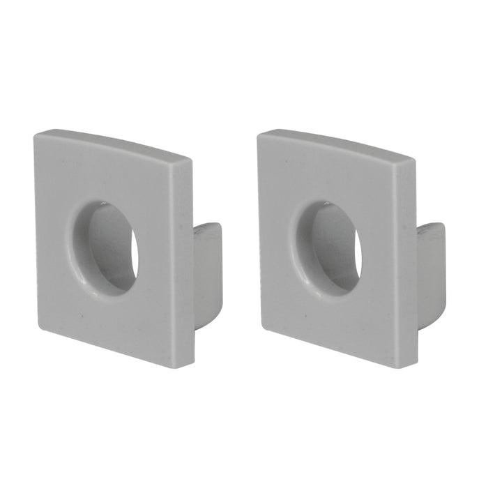Kit de 2 tapas laterales para perfil de aluminio ILUPA647 de plástico de iLumileds (No se vende individual)