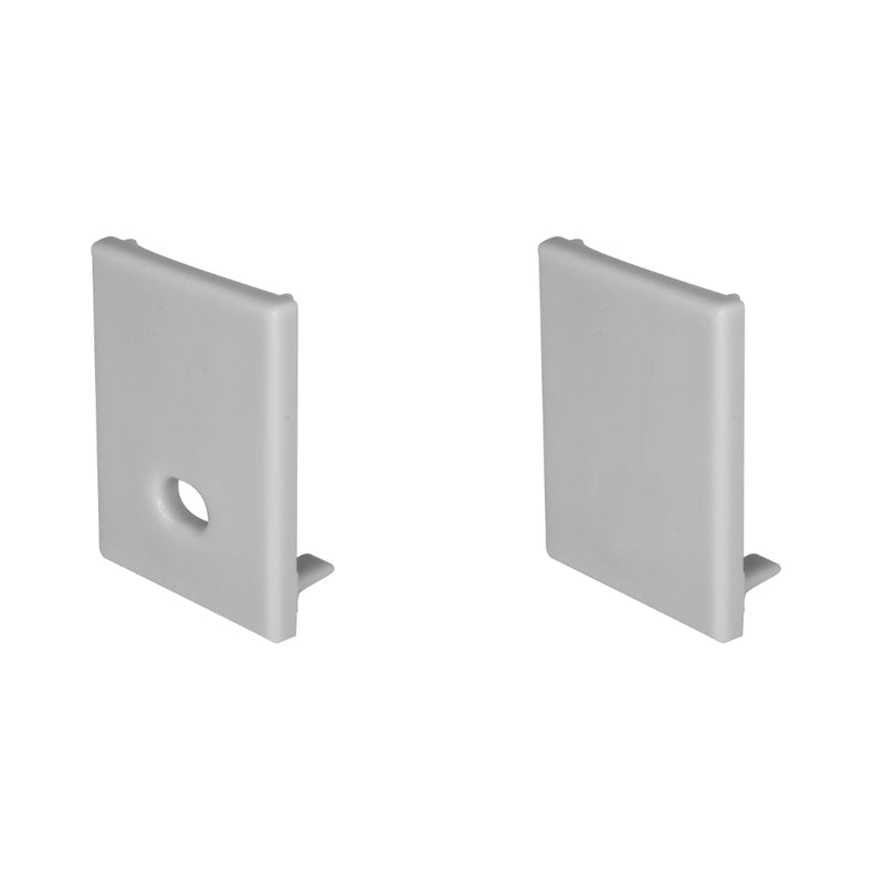 Kit de 2 tapas laterales para perfil de aluminio ILUPA1722UGR de plástico de iLumileds (No se vende individual)