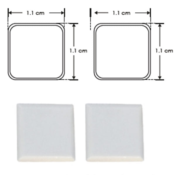 Kit de 2 tapas laterales para perfil de aluminio PA1616B de plástico (No se vende individual)