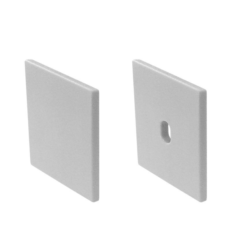 Kit de 2 tapas laterales, para perfil de aluminio ILUPA2216, de plástico de iLumileds