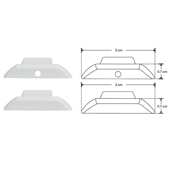Kit de 2 tapas laterales para perfil de aluminio PA3006 de plástico (No se vende individual)