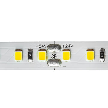 Tira LED UP STRIP 12.8W/m 24V con 120 chips/m rollo de 5m opciones color de luz con adhesivo de AURO Lighting