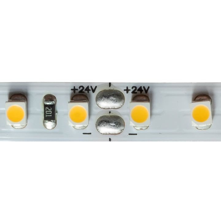 Tira LED AVANT 9.6W/m 24V con 120 chips/m rollo de 5m opciones color de luz con adhesivo de AURO Lighting