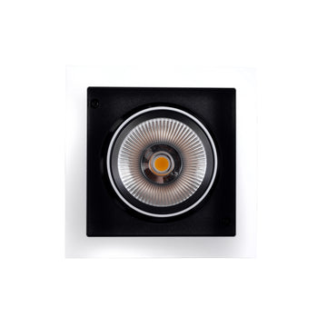 Downlight UNAX 25W 24° luz cálida dirigible con reflector extraíble base cuadrada para empotrar opciones ángulos de salida de Auro