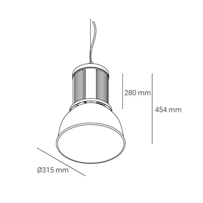 Campana con difusor de aluminio PENDULARES 17.4W 41° color de luz neutro de Normalit